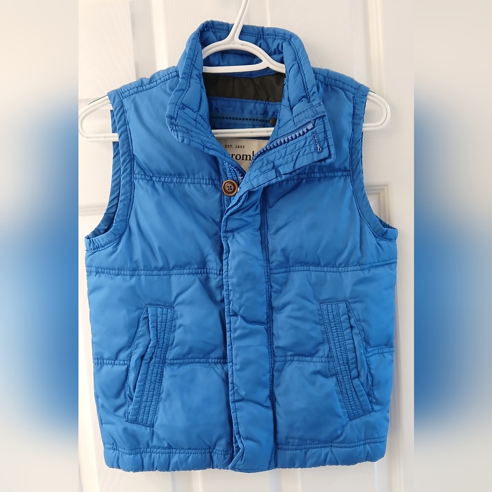 Abercrombie Kids Kempshall Jacket Royal Blue Down Puffer Vest – Small